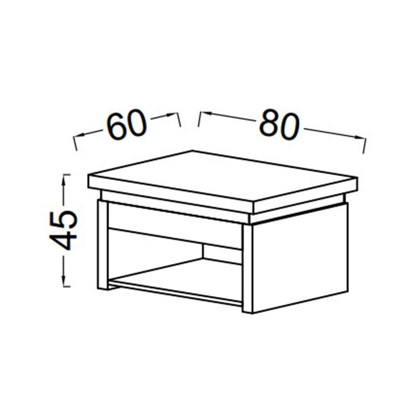 میز جلو مبلی اداری سینما چوب مدل آژند - Thumbnail 1